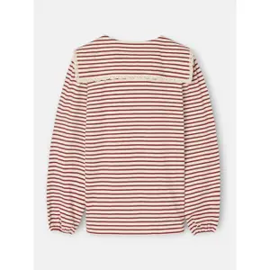Langarmshirt mit Streifenhemdenkragen für Damen Silbon image-2