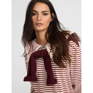 Langarmshirt mit Streifenhemdenkragen für Damen Silbon image-6
