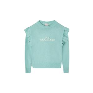 Girls' knitted round neck jumper Silbon