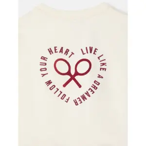 Embroidered heart motif sweatshirt for girls Silbon image-2