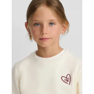 Embroidered heart motif sweatshirt for girls Silbon image-5