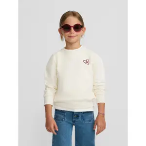 Embroidered heart motif sweatshirt for girls Silbon image-6