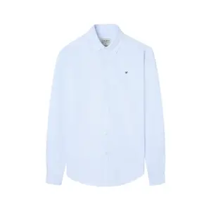 Chemise manches longues en tissu oxford coupe classique à rayures Silbon image-0