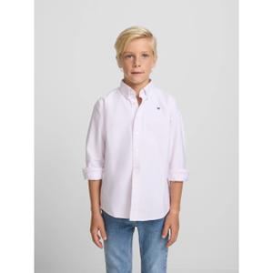 Striped long-sleeve oxford shirt for kids Silbon image-3