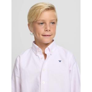 Striped long-sleeve oxford shirt for kids Silbon image-4