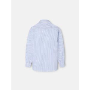 Striped long-sleeve oxford shirt for kids Silbon image-1