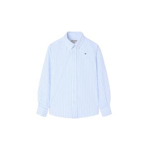 Striped long-sleeve oxford shirt for kids Silbon