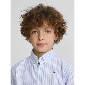Striped long-sleeve oxford shirt for kids Silbon image-4