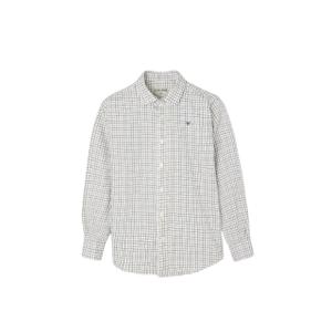 Kinder Langarmhemd mit zweifarbigem Karomuster Silbon