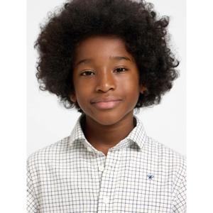 Kinder Langarmhemd mit zweifarbigem Karomuster Silbon image-5