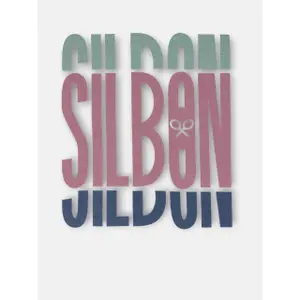 Children's t-shirt with tricolour lettering Silbon image-3