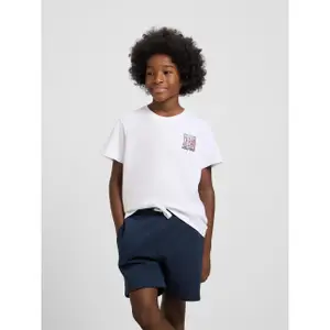 Children's t-shirt with tricolour lettering Silbon image-4