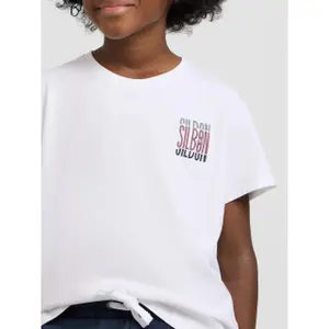 Children's t-shirt with tricolour lettering Silbon image-6