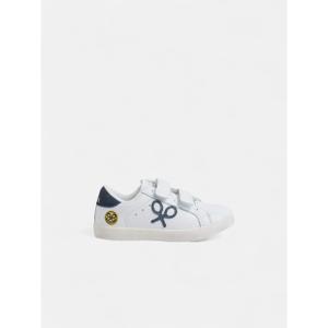 Tennis racket and smile patterned sneakers with Velcro for kids Silbon image-3