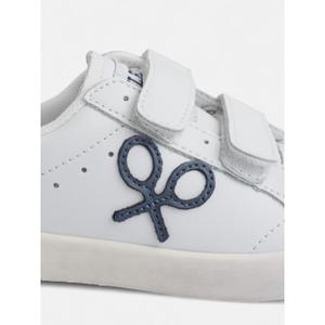 Tennis racket and smile patterned sneakers with Velcro for kids Silbon image-4