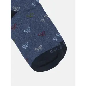 Socks with scissors pattern for kids Silbon image-1