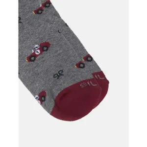 Children's racket patterned socks Silbon image-1
