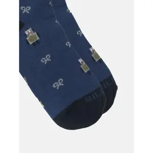Kids' robot pattern socks Silbon image-1
