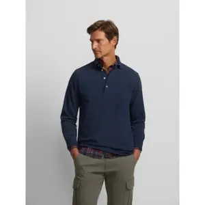 Polo manches longues à col boutonné Silbon image-3