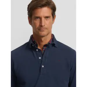 Polo manches longues à col boutonné Silbon image-4