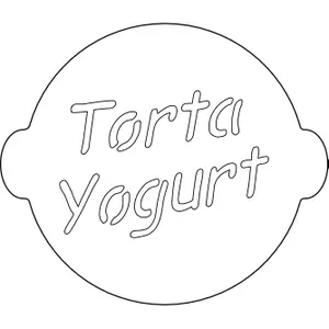 Kuchenschablone Silikomart ACC055 - Mascherina Torta Yogurt - R43 Con Cavallotto image-0