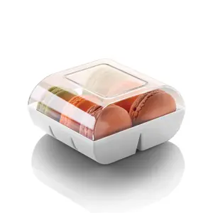 Fiambrera de plástico para 6 macarrones Silikomart Macadò 10x9,5x6 mm image-0