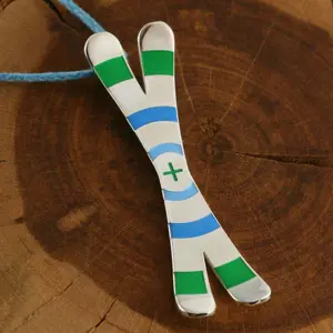 Halsband Silver Surf Ski Cross Circle hiver image-1
