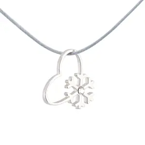 Snöflingekristallhalsband Silver Surf
