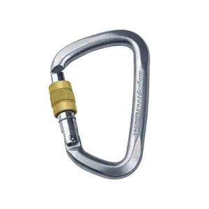 Mosquetão Singing Rock D car. LOCK screw 50kN