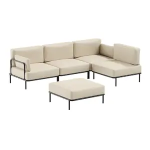 3-seater sofa + single module and pouffe Sit Sit Salve