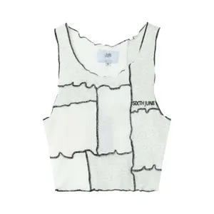 Crop top T-shirt för kvinnor Sixth June Mix Fabrics