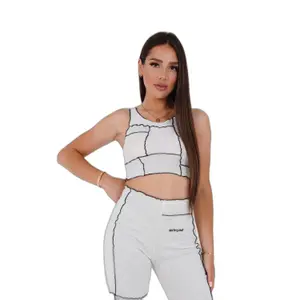 Crop top T-shirt för kvinnor Sixth June Mix Fabrics image-1