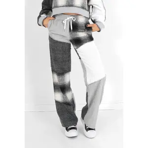 Pantaloni multi tessuti donna Sixth June image-1