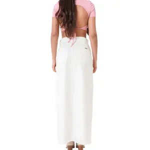 Maxi denim skirt with front slit for girls Sixth June image-2