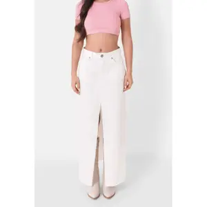 Maxi denim skirt with front slit for girls Sixth June image-1