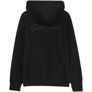 Sudadera con capucha de canalé y cordones Sixth June image-4