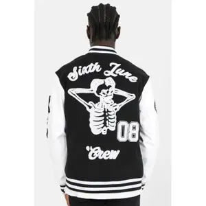 Casaco com logo de caveira universitário Sixth June image-5