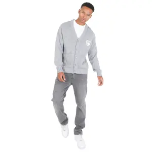 Cardigan de malha com coração bordado Sixth June image-1