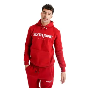 Sweatshirt à capuche brodée Sixth June Essentials image-0