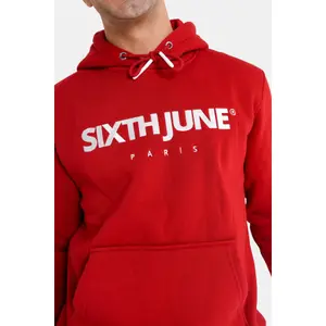 Sweatshirt à capuche brodée Sixth June Essentials image-3