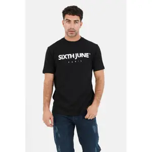 T-shirt with bordered Paris logo Sixth June image-2