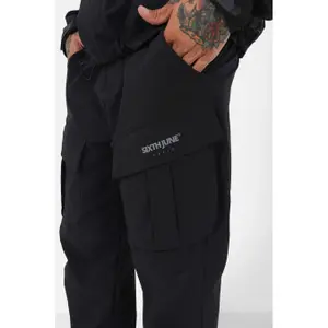 Calças cargo de nylon com código QR Sixth June image-2