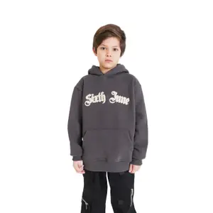 Child's hooded sweatshirt with gothic logo Sixth June image-1