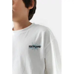 Kids lightning print logo t-shirt Sixth June image-3