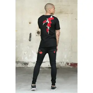 Jeans bordados rosa Sixth June image-2