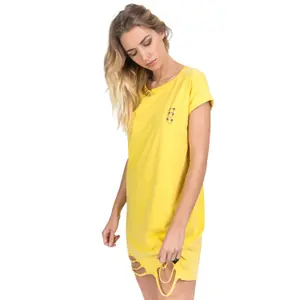 Abito t-shirt strappato con anelli donna Sixth June image-2