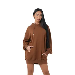 Felpa oversize con cappuccio da donna Sixth June image-1