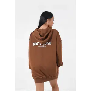 Felpa oversize con cappuccio da donna Sixth June image-4