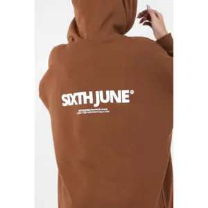Felpa oversize con cappuccio da donna Sixth June image-6