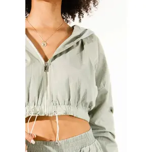 Women's hooded nylon tracksuit jacket Sixth June image-6